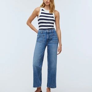 Madewell Perfect Vintage Wide Leg Patch Pocket Jeans SZ 31